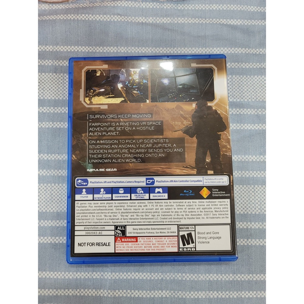 Farpoint PS4 PSVR PlayStation 4 VR Video Game - Sony, Very Good - Picture 2 of 3